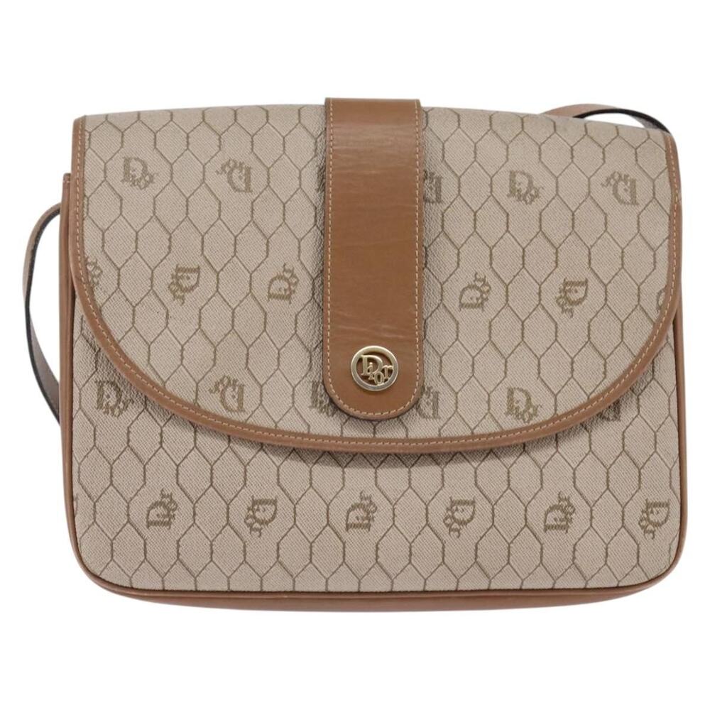 Dior Honeycomb Canvas Shoulder Bag Beige